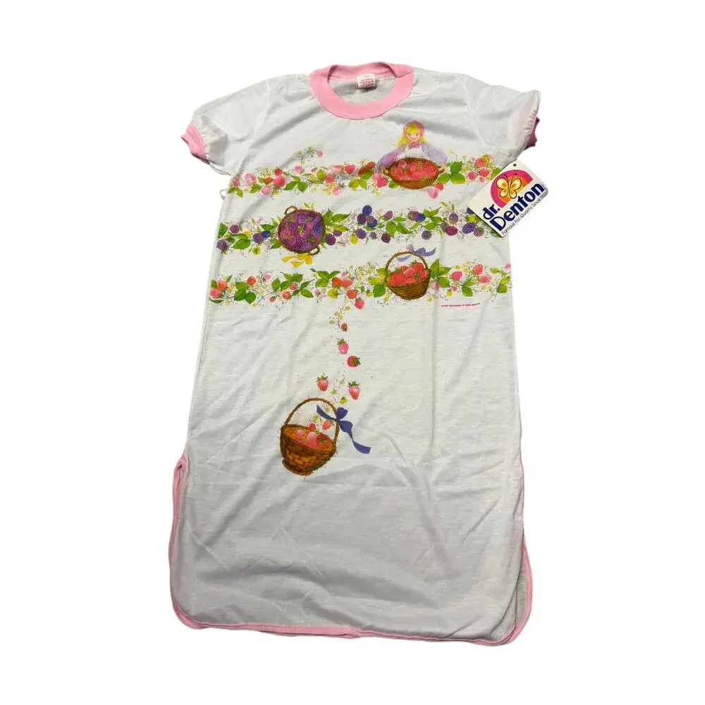 Dr. Denton's Vintage 1984 Girls Nightgown Size 14